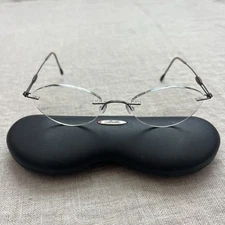 Silhouette M7374 /40 6063 Titanium Brown Rimless Eyeglasses Frames 19/35