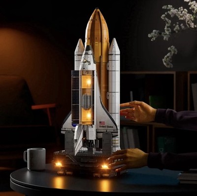 4D Build Space Shuttle 3D Puzzle Model Kit with LED Lights NEW