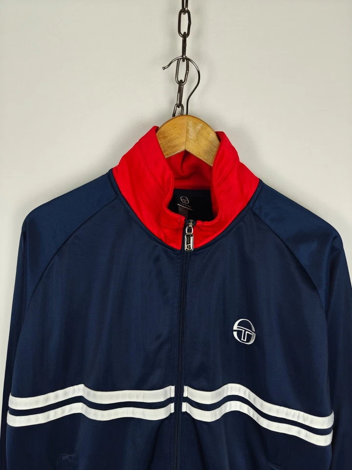 Sergio Tacchini Track Top Jacket Zip Blue size XL - Image 2 of 4