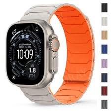 For Apple Watch 11 10 9 8 7 6 SE Ultra 3 2 Magnetic Silicone Band Strap 42-49mm