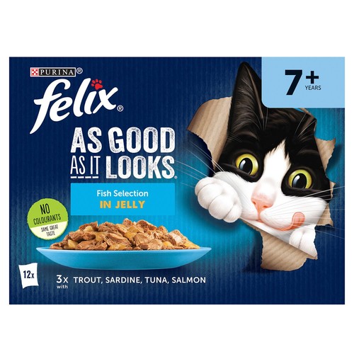 Felix Original Mixed Selection w galaretce z witaminami D&E Mokra karma dla kotów, 96x85g - Zdjęcie 5 z 5