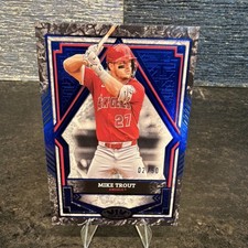 Topps 2025 Tier One Mike Trout Angels Baseball Card #59 Blue Foil /50