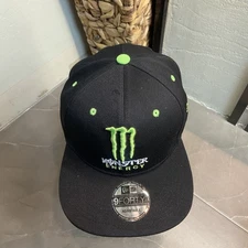 Monster Energy Adjustable Embroidered Flat Brim Sports Baseball Cap Hat Black