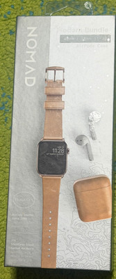 Nomad Modern Bundle Leather Watch Strap for Apple Watch 38/40mm AirPods Case