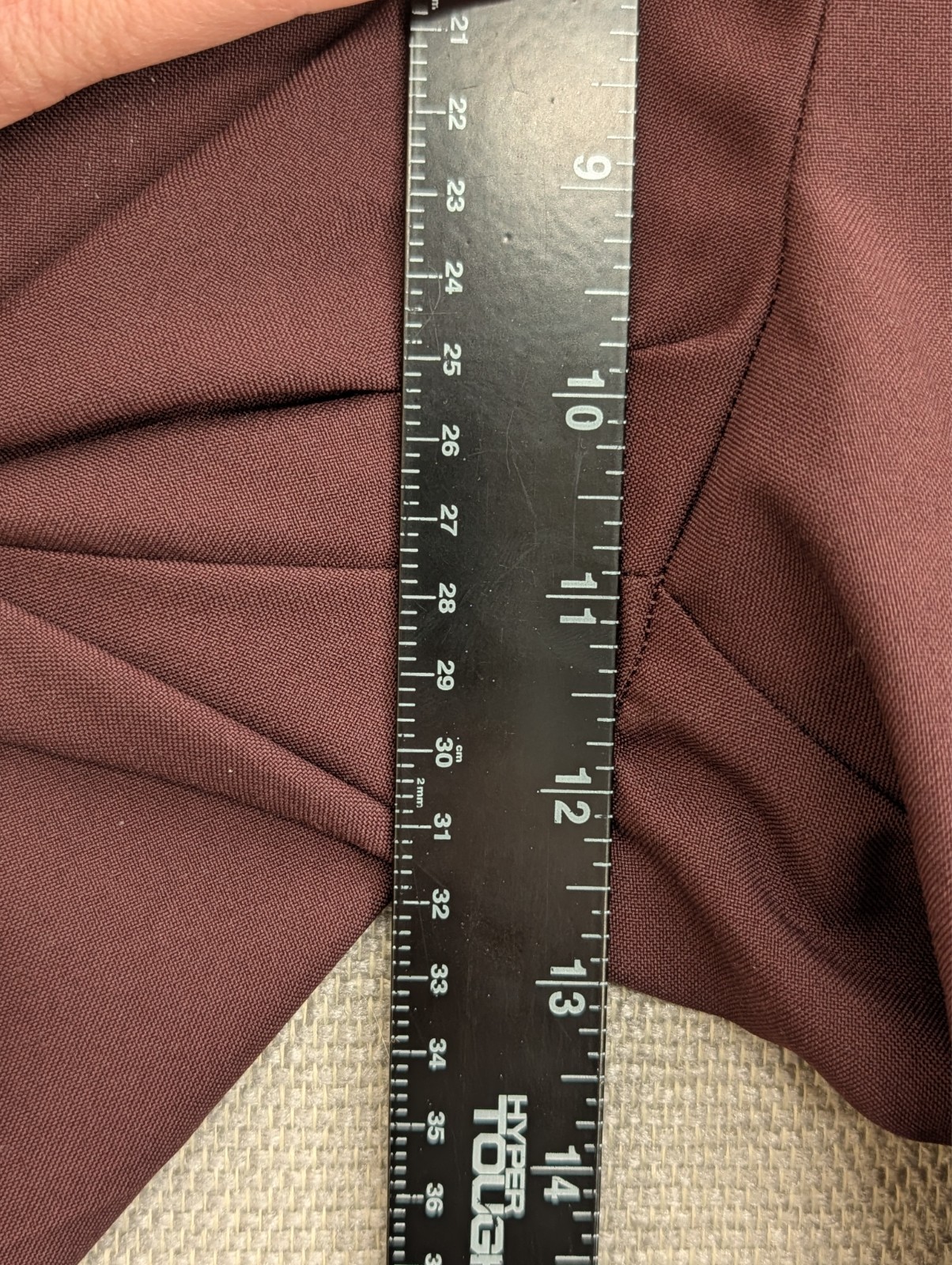 H&M Women's Pants Size 34R Skinny Fit Dark Burgundy thumbnail 5