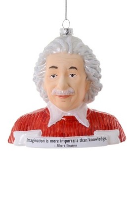 Cody Foster & Co Albert Einstein Glass Hanging Ornament