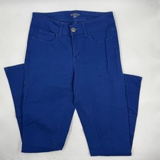 Lee Riders Womens Pants 8M Blue Cotton Blend Stretch Regular Straight Leg