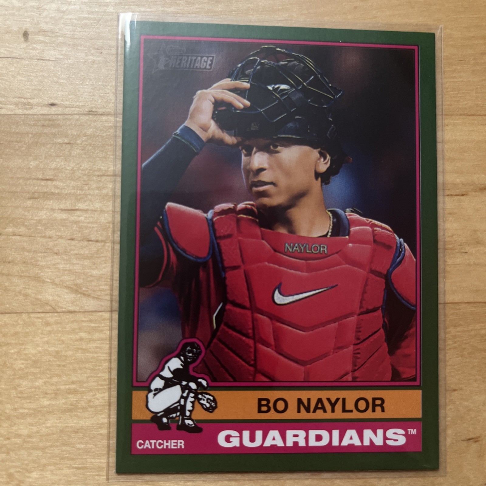 2025 Topps Heritage Bo Naylor #366 Chrome Green Border Parallel /99