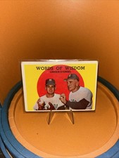 Topps 1959 Don Larsen, Casey Stengel New York Yankees #383 Words of Wisdom Card