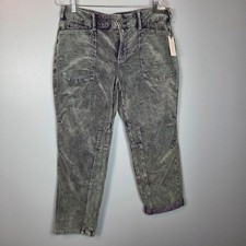 Pilcro The Wanderer Corduroy Pants Women's Sz 31 Green Washed Utility Style NWT