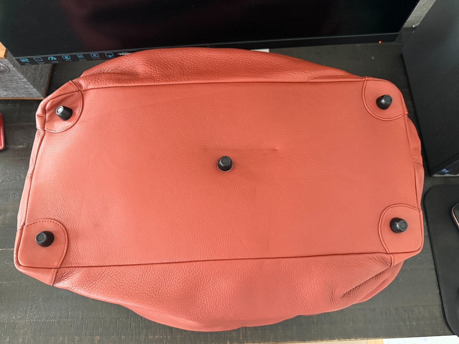 Porsche CARRERA GT Leather Duffel Travel BAG Luggage Original Terracotta
