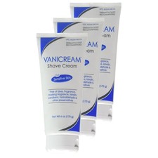 Fragrance-Free Shave Cream for Sensitive Skin, 3 Pack