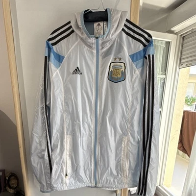 adidas AFA Argentine veste survêtement à capuche zippée blanc/bleu homme S - Photo 1/4