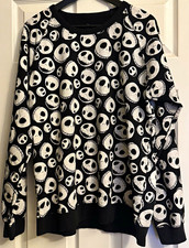 Disney Jack Skellington Nightmare Before Christmas Women's XL Crewneck Pullover