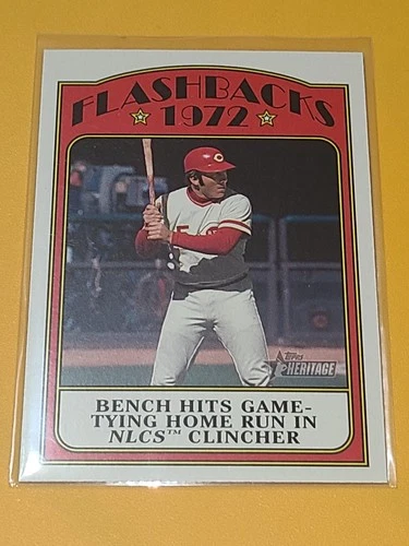 REDS JOHNNY BENCH 2021 TOPPS HERITAGE FLASHBACKS 1972 #BFB-JB