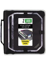Five Star 2  Zipper Binder 580 Sheet 5 Tab 3 Ring Pockets Black Grey Purple NWT