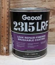 NEW 1QT Geocel 2315 LRF Sealant WHITE Brushable Roof Leak Crack Repair Coating