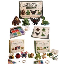 3D Beaded Animal DIY Kit Embroidery Kit, 3D Bead Animal Making Kit for Beginner