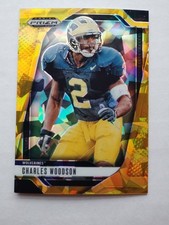 2025 Panini Prizm Draft Picks Gold Cracked Ice Charles Woodson Michigan #183
