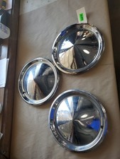 3 1957 Plymouth Dodge Cone-style Moon Hubcaps Oem Used Hot Rod Rat Rod Bullet