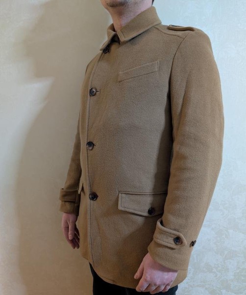 Men Banana Republic Coat Peach Wool S