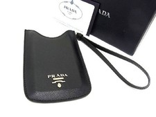 PRADA 1N1552 Leather iPod Case Black AT0603