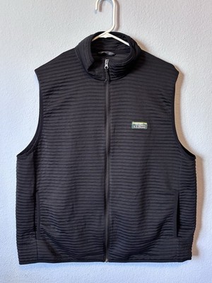 L.L. Bean Men's Airlight Vest Black XL Regular Slight Fitted Full Zip LL