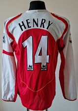 Arsenal 2004 - 2005 Home football Nike Long Sleeve Jersey 14 HENRY size Large