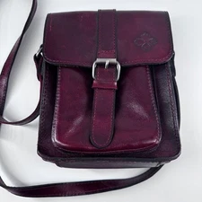 Patricia Nash Lari Oxblood Red Leather Crossbody Satchel Purse NWOT