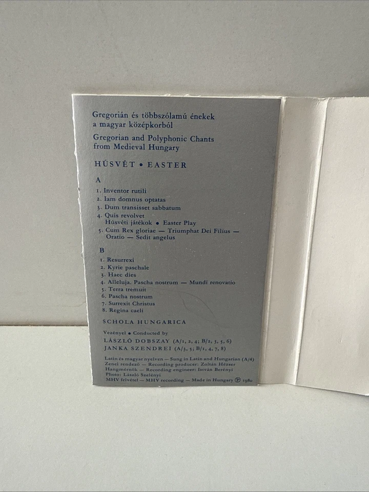 Magyar Gregorian 4 Gregorian Chants From Hungary Cassette Tape Vintage Rare 03a - Image 2 of 3