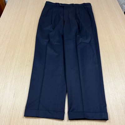 Vintage JB Britches Gabardine Trousers Pleated Pants Nordstrom Virgin Wool 38x32