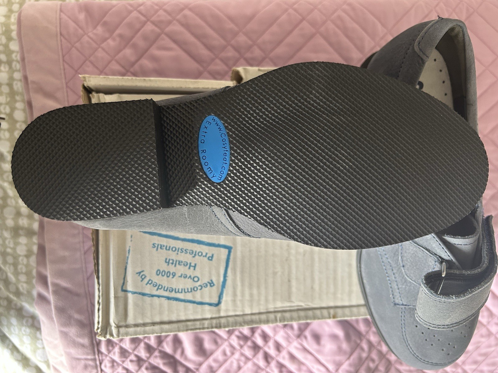Ladies Light Blue Wide Fitting Shoes Size 6 image 3