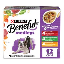 Purina Beneful Wet Dog Food Variety Pack, Medleys Tuscan, Romana & Mediterranean