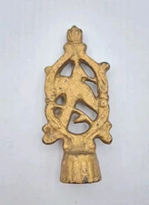 Antique / Vintage Light Finial Lamp Finial With Bird Light Part Old Hardware 