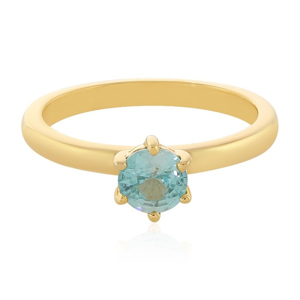 Cavill Ring 0,7Ct Zirkon Sterlingsilber Gelbvergoldet Damen Schmuck-image