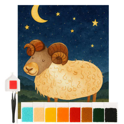 Diamond Painting Sternzeichen Widder Design - Geschenk
