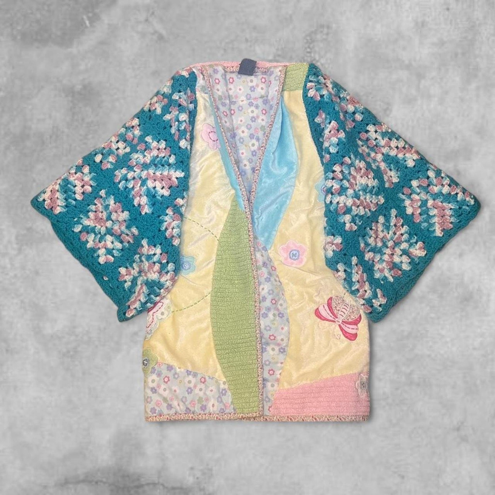 Handmade upcycled patchwork jacket boho jacket fu… - image 1