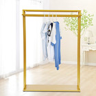 Gold Metal Garment Rack Clothes Hanger Rack Clothes Display Stand Freestanding