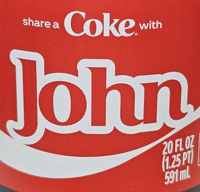 Share A Coke with    John     2025 Personalized Gift Coca Cola Bottle 20oz