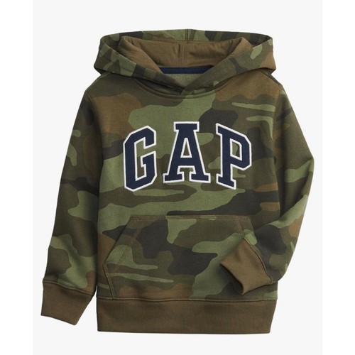 GAP Kids Camo Logo Pullover Hoodie Size Large (10) Cotton Fleece Sweatshirt