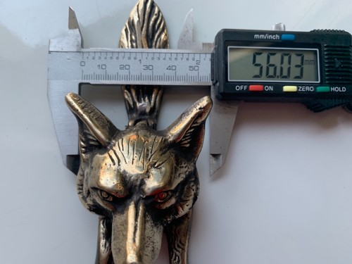 Small FOX front Door Knocker aged bronze patina heavy SOLID heavy 100% BRASS - Picture 7 of 17