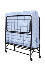 TWIN FOLDING BED Cot 5" Mattress Guest Roll Away Camping Portable Sleeper