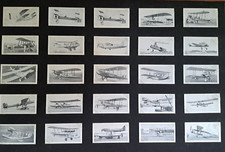 AVIATION SERIES 1934 FULL SET R & J HILL CIGARETTE CARDS  GOOD CONDITION