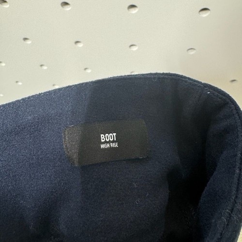 Express High Waisted Brushed Knit Pull-On Bootcut Pant Navy Size MP - Picture 7 of 7