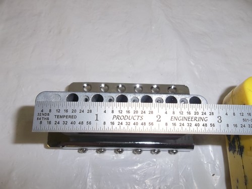 Real Fender Squier THIN BODY Strat TREMOLO BRIDGE System w/Arm SHORT BLOCK - Picture 14 of 19