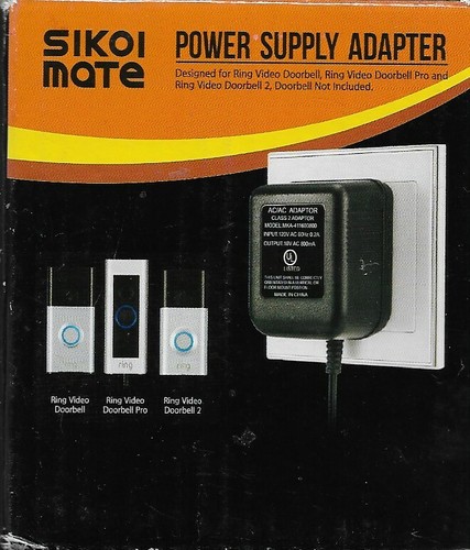 POWER SUPPLY ADAPTER FOR VIDEO DOORBELL NIB - Picture 3 of 3