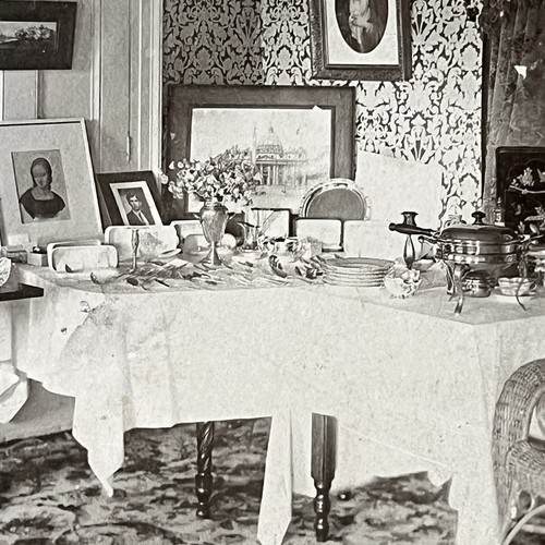 Antique Photograph On Board Inside Beautiful House Decor Furniture Edmeston NY - Picture 5 of 13