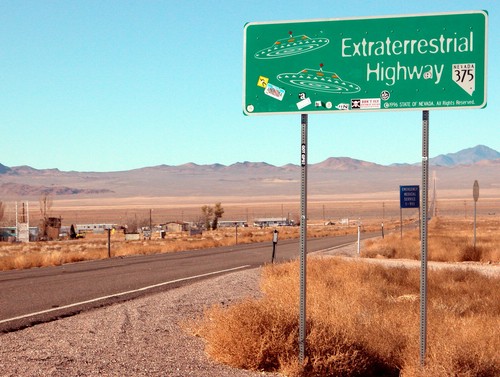 Extraterrestrial Highway Nevada 375 Ufo decal sticker Area 51 Roswell Alien - Picture 2 of 2