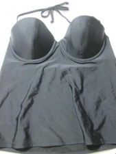Old Navy Womens Size L Tankini Black Underwired Lined Halter Beachwear Swimwear