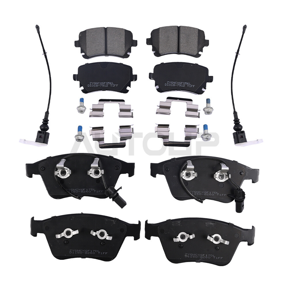 Front & Rear Brake Pads Set For Bentley Continental Gt Gtc & Flying Spur 2004-18